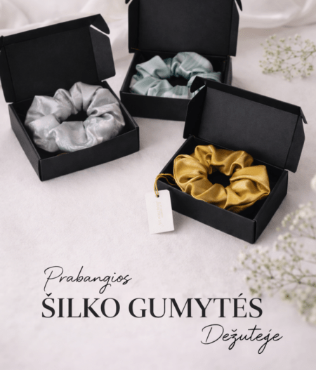 Šilkinės plaukų gumutė-gumytė-gumelė (Silk)